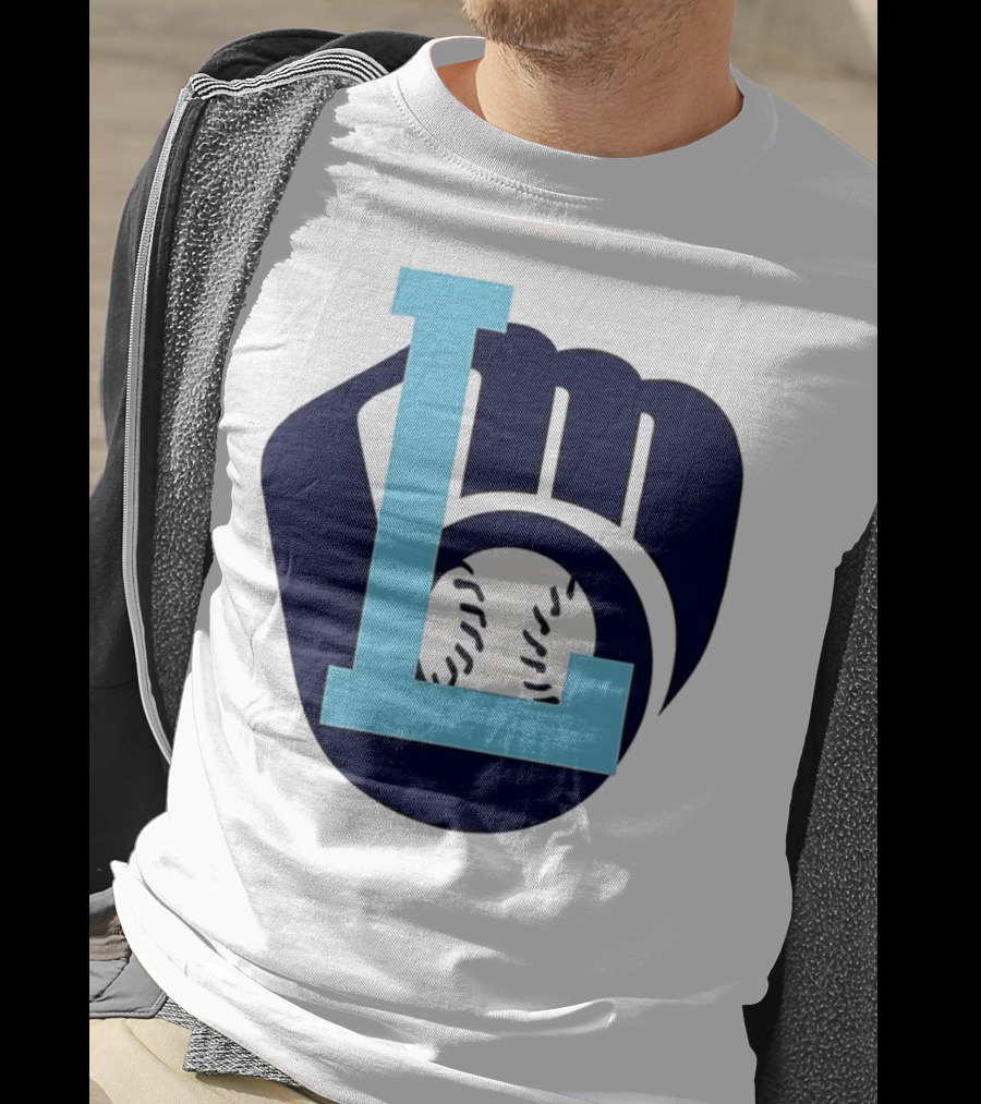 Milwaukee Brewers Baseball Glove L Monogram T-Shirt