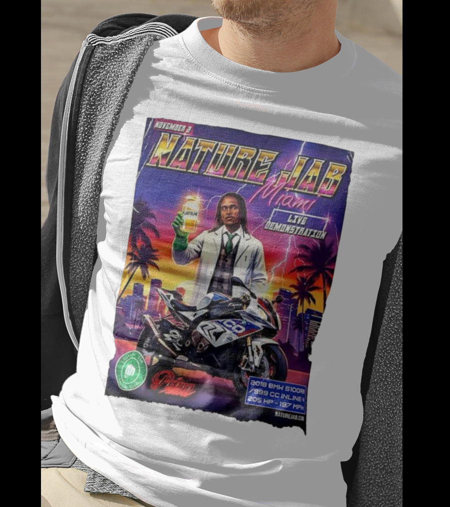 November 2 Naturejab Miami Live Demonstration Moto Performance 2018 BMW S1000R 999 CC Inline 4 205 HP 197 MPH T-Shirt