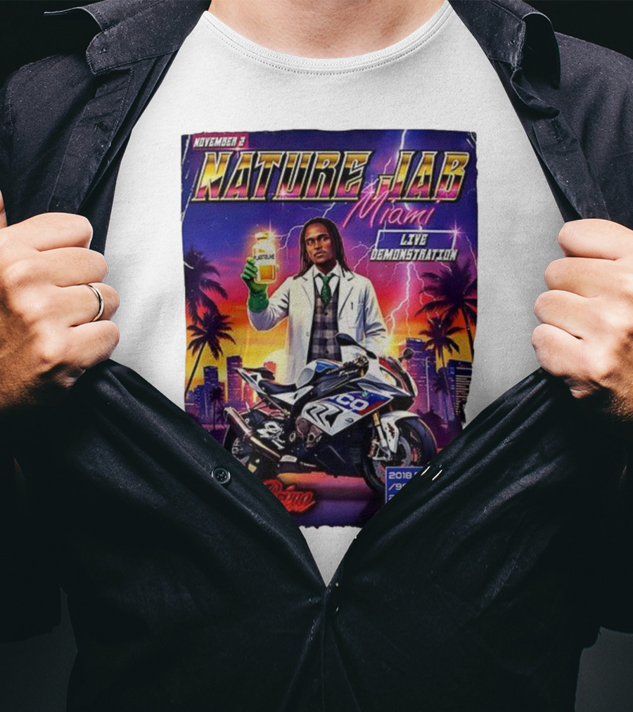 November 2 Naturejab Miami Live Demonstration Moto Performance 2018 BMW S1000R 999 CC Inline 4 205 HP 197 MPH T-Shirt