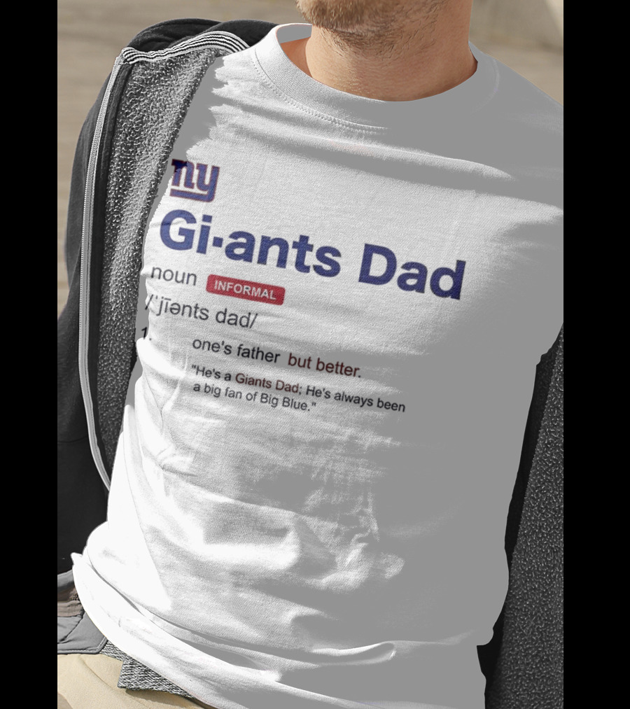 NY Giants Dad Definition Big Blue Fan Apparel T-Shirt