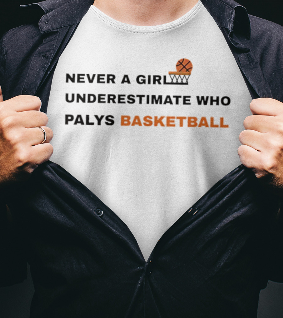 Never Underestimate A Girl Who Plays Basketball T-Shirt