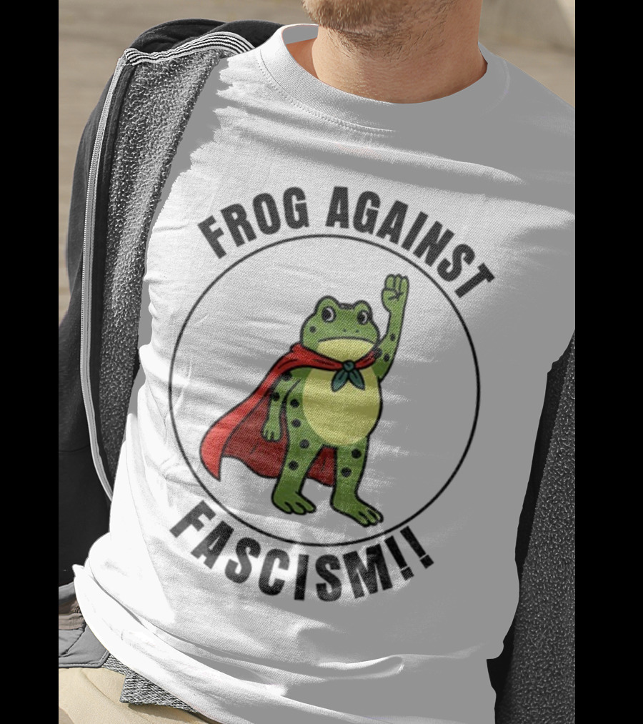Portland Frog Hero Against Fascism Red Cape Power T-Shirt