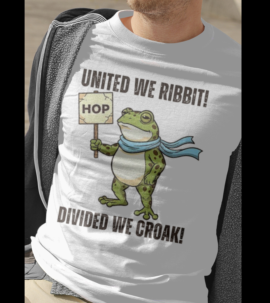 Portland Frog HOP United We Ribbit Divided We Croak 2025 T-Shirt