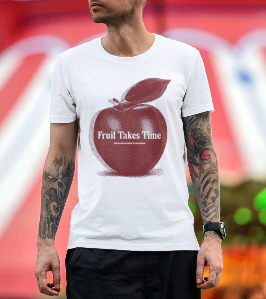 Fruit Takes Time By Seu Worship Red Apple T-Shirt
