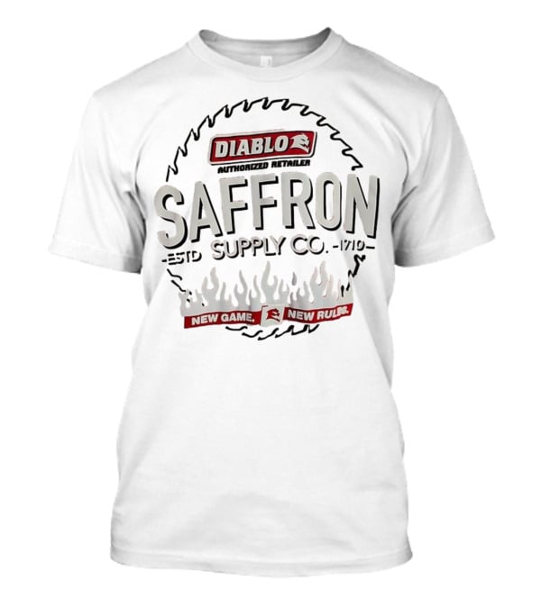Diablo Authorized Dealer Saffron Supply Co New Game New Rules T-Shirt