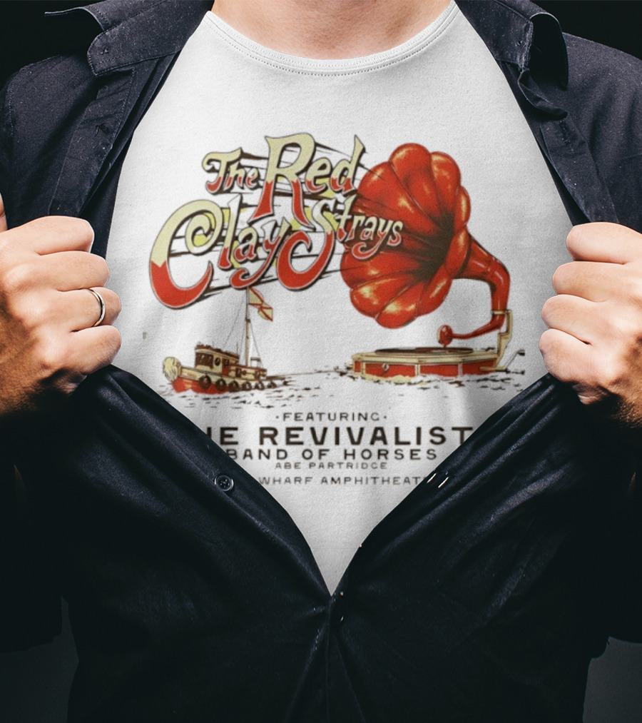 The Red Clay Strays Tour 2025 Featuring The Revivalists Band Of Horses The Wharf Amphitheater T-Shirt