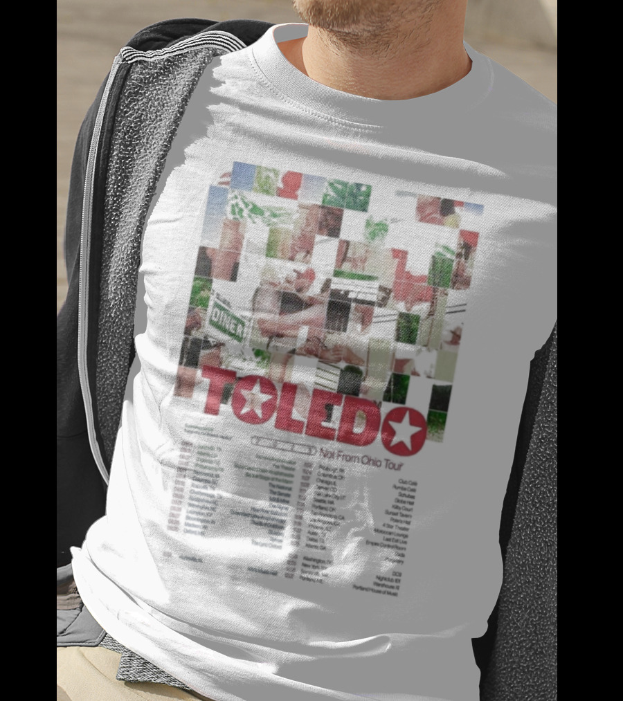 Toledo Not From Ohio Tour 2025 Dates City List Star Theme T-Shirt