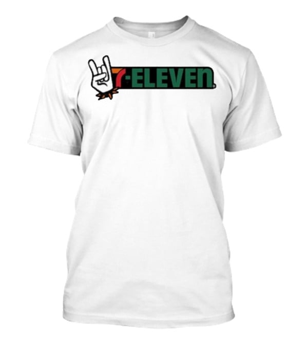7-Eleven Rock On Devil Horns Hand Gesture T-Shirt
