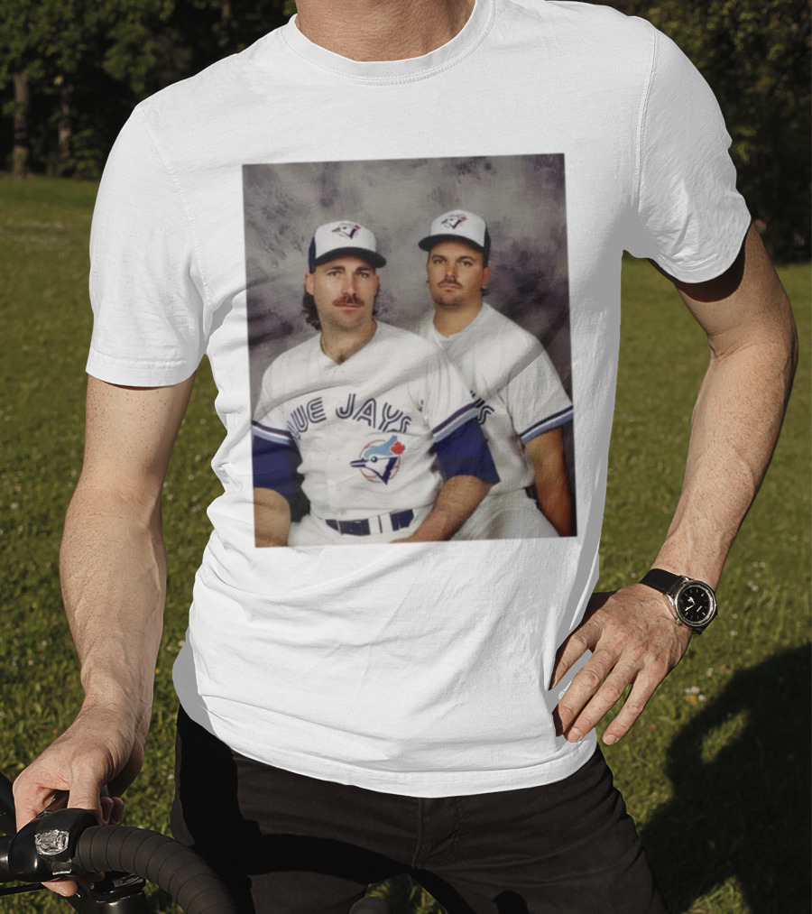 Retro Toronto Blue Jays Baseball Pitchers Dave Stieb David Wells Vintage Team Uniforms T-Shirt