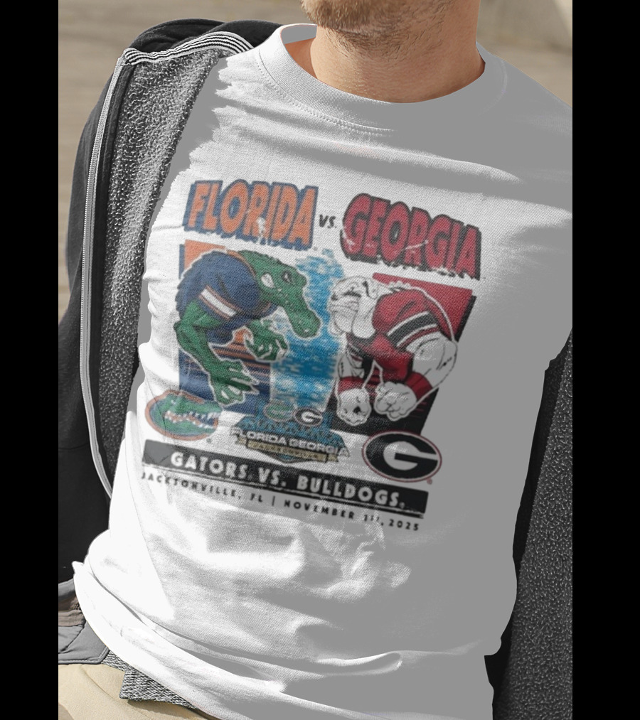 Florida Vs Georgia Gators Vs Bulldogs 2025 Jacksonville Matchup T-Shirt