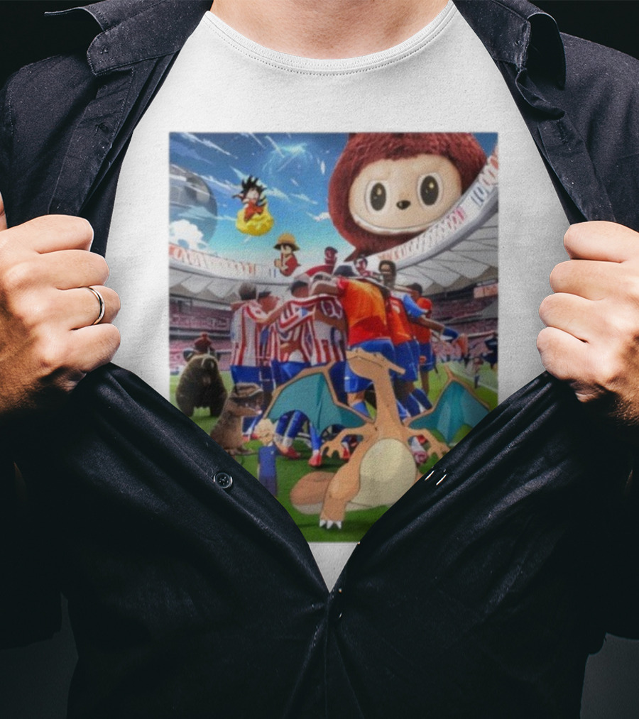 Atletico Madrid Celebration Meme 90M Dragon Dinosaur Characters T-Shirt