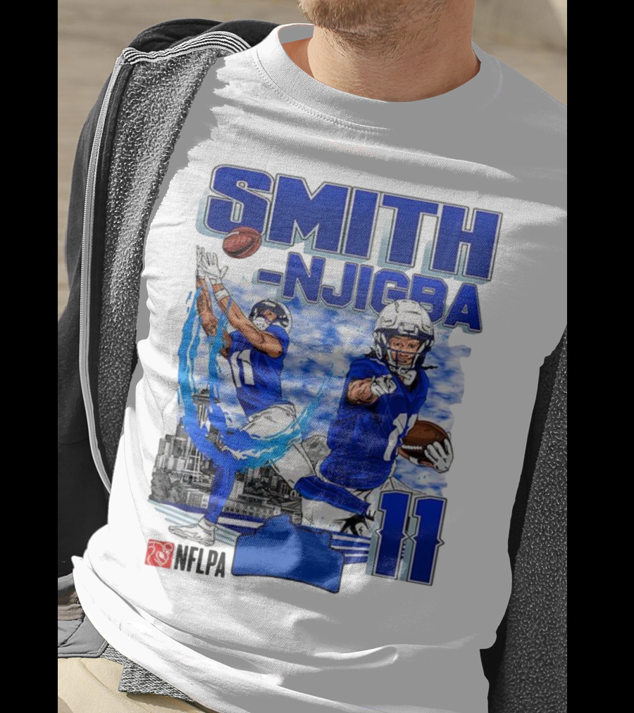 Seattle Seahawks Jaxon Smith-Njigba Skyline NFLPA 11 T-Shirt