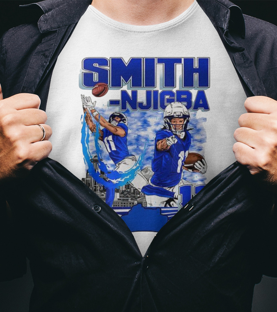 Seattle Seahawks Jaxon Smith-Njigba Skyline NFLPA 11 T-Shirt