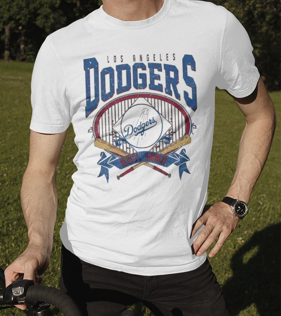 Los Angeles Dodgers Est 1883 Vintage MLB Baseball Dodgers Retro Style T-Shirt