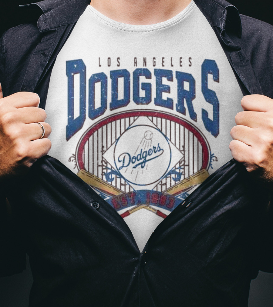 Los Angeles Dodgers Est 1883 Vintage MLB Baseball Dodgers Retro Style T-Shirt