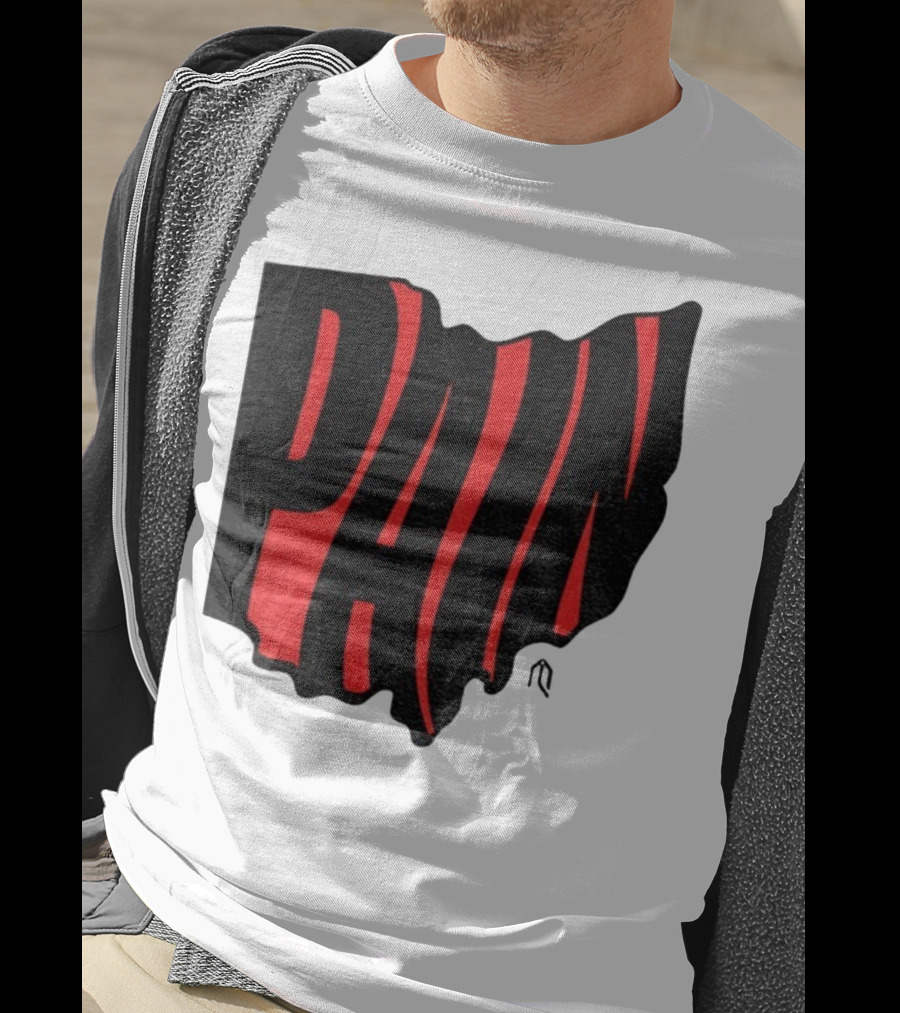 Ohio State Buckeyes Football Pain Map Design T-Shirt