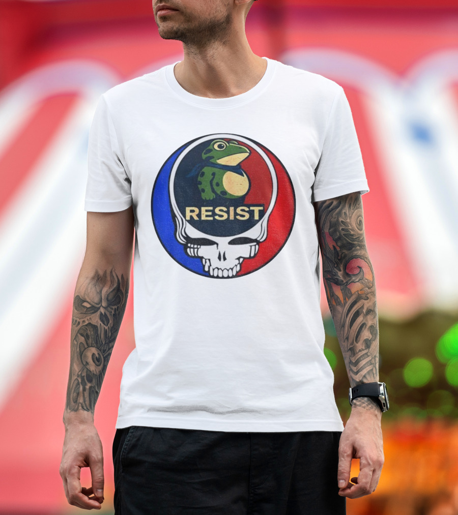 Portland Frog Grateful Dead Resist Steal Your Face Ice Out T-Shirt