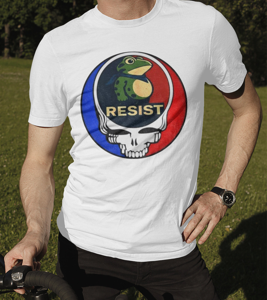 Portland Frog Grateful Dead Resist Steal Your Face Ice Out T-Shirt