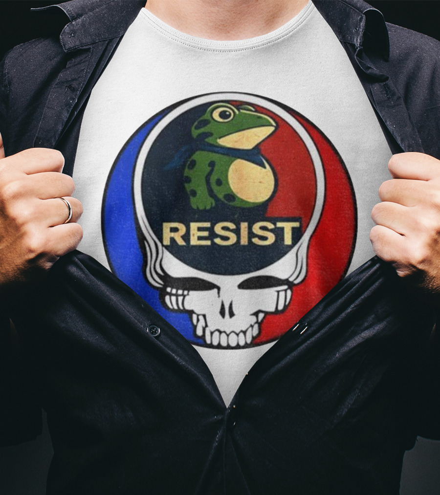 Portland Frog Grateful Dead Resist Steal Your Face Ice Out T-Shirt