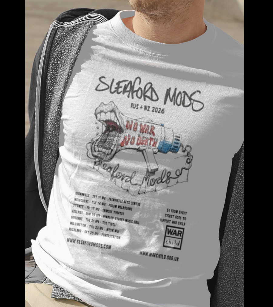 Sleaford Mods Tour NZ AUS 2026 Dates It Are Bertie Fortitude Music Hall T-Shirt