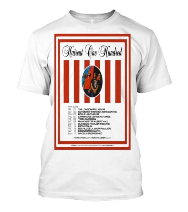 Haircut One Hundred May 2026 UK Tour Dates And Locations T-Shirt