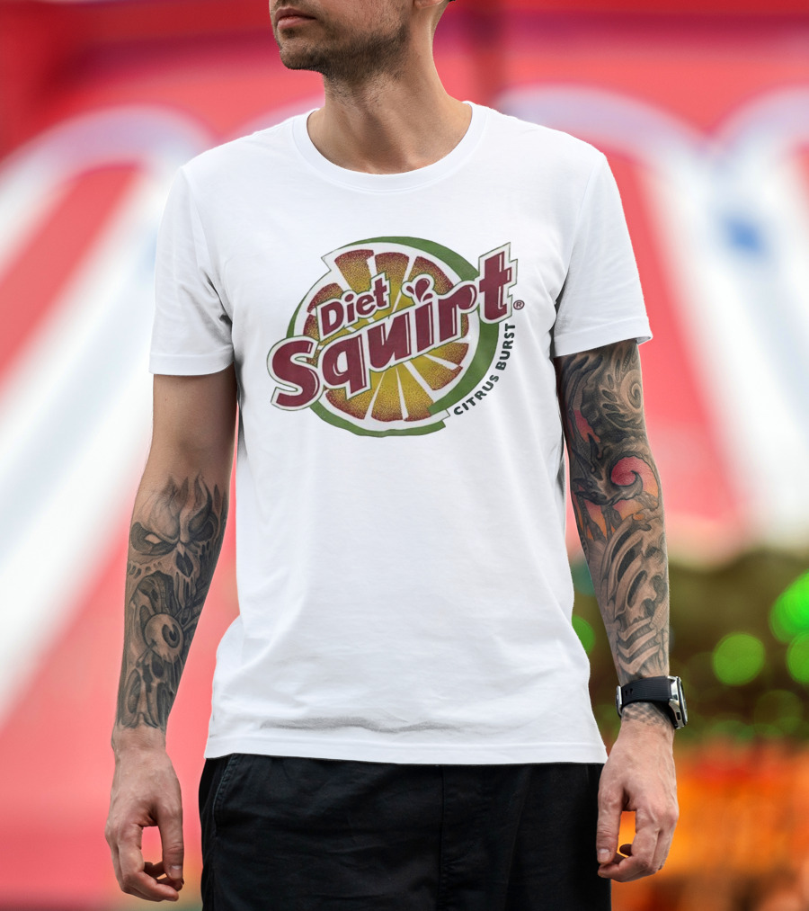 Diet Squirt Citrus Burst Retro Beverage Label T-Shirt