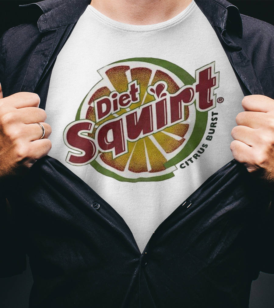 Diet Squirt Citrus Burst Retro Beverage Label T-Shirt