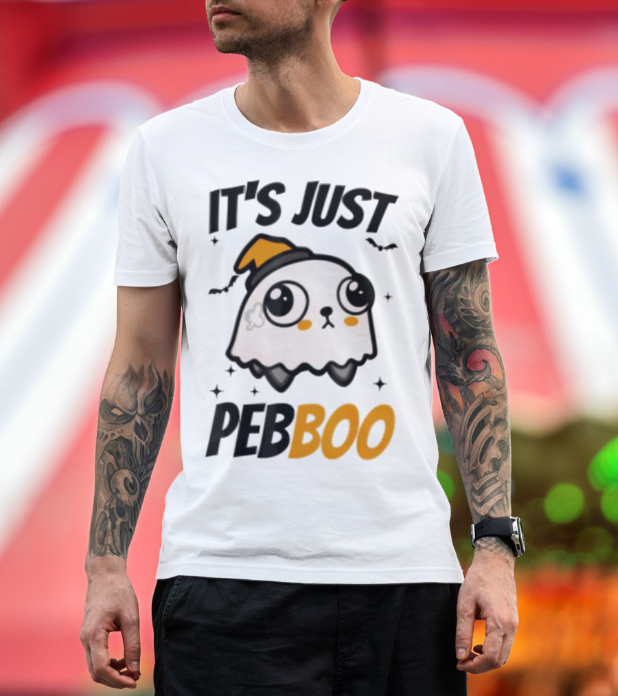 It's Just PebBoo Halloween Ghost Plush Cute Kawaii Spooky T-Shirt