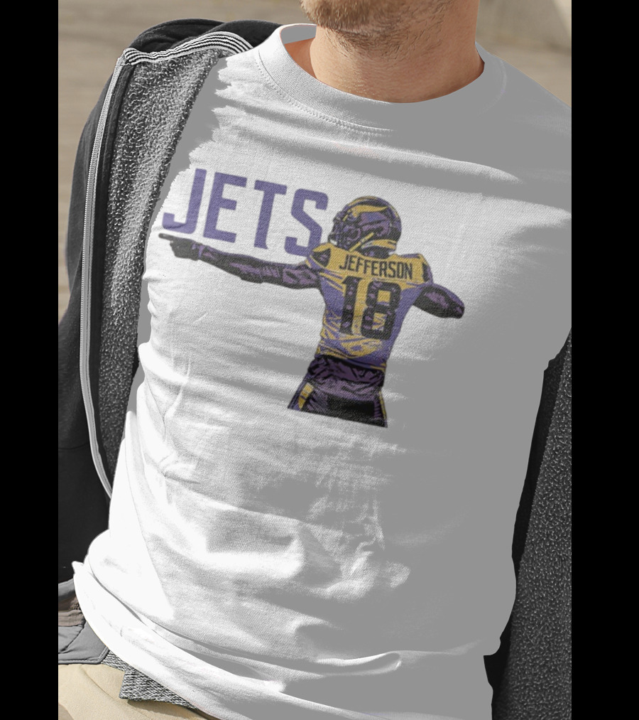 Justin Jefferson Jets 18 Minnesota Vikings Football T-Shirt