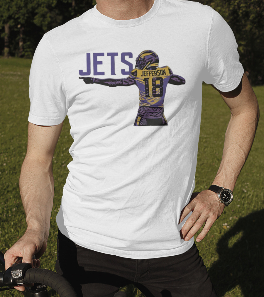 Justin Jefferson Jets 18 Minnesota Vikings Football T-Shirt