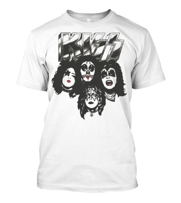 KISS 50th Anniversary Band Member Faces And Logo T-Shirt