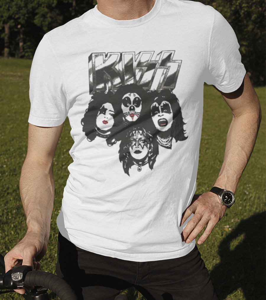 KISS 50th Anniversary Band Member Faces And Logo T-Shirt