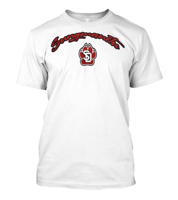 South Dakota Football Sungmanitu Native American Heritage SD Paw Print T-Shirt