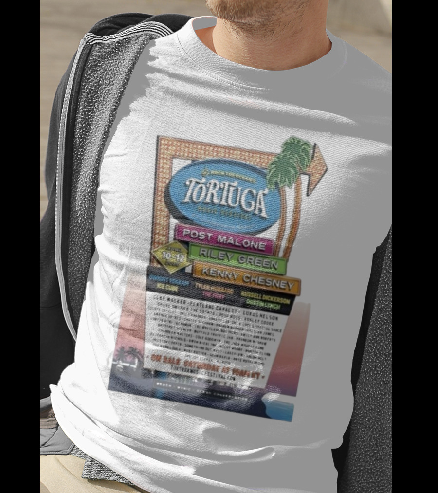 Rock The Ocean’s Tortuga Music Festival April 10 12 2026 Ft Lauderdale Beach Post Malone Riley Green Kenny Chesney T-Shirt