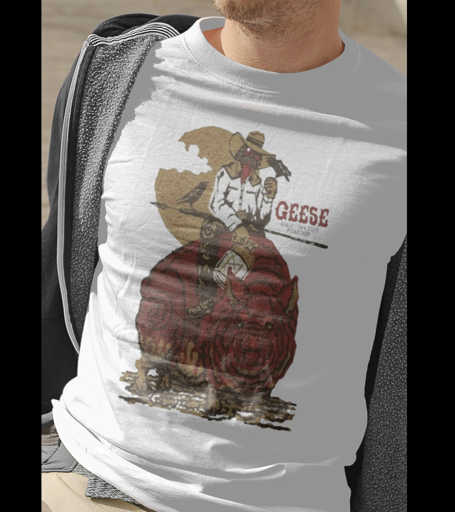 Geese World Live Show 2025-2026 Tour Cowboy Western Pig-Rider Vintage Style T-Shirt