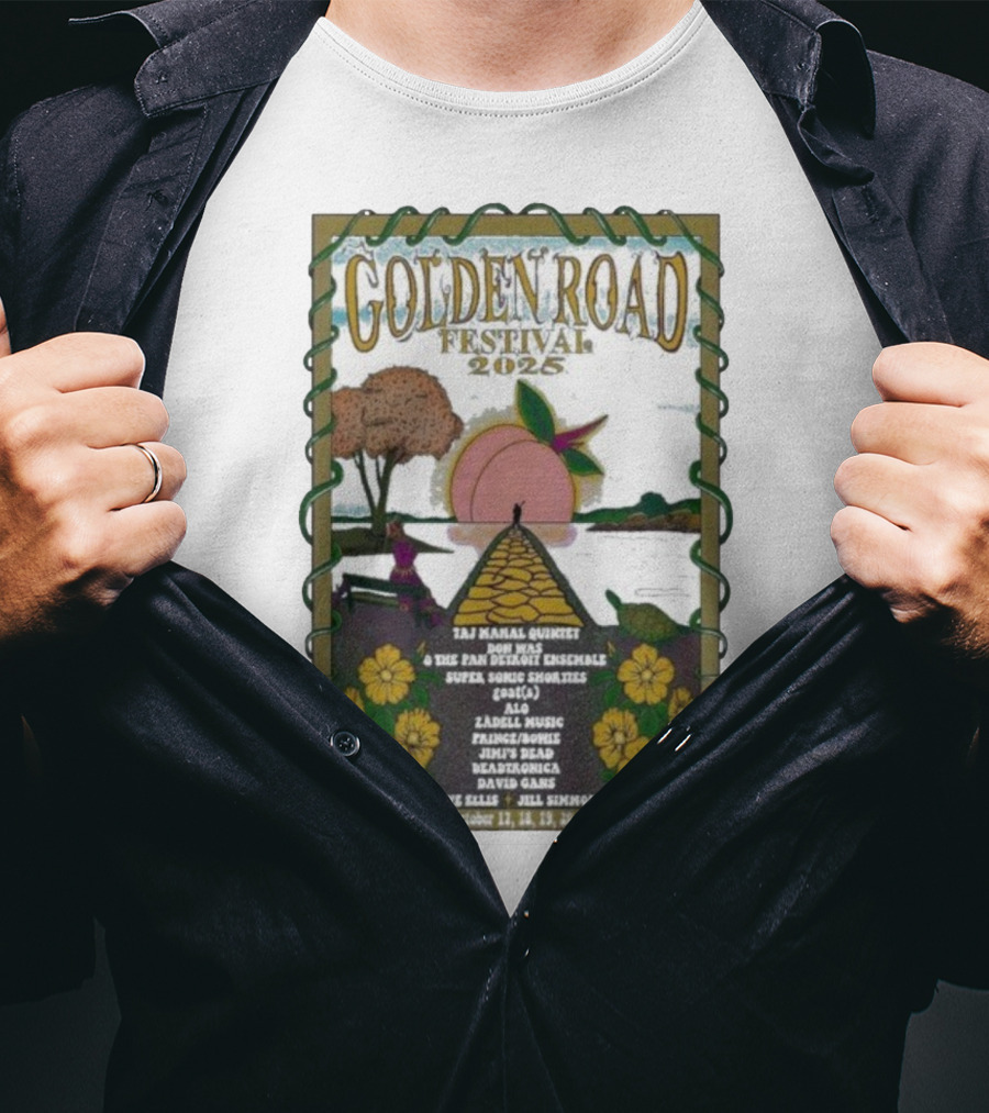 Golden Road Festival Buford Georgia October 17-20 2025 Taj Mahal Quintet Concert Event T-Shirt