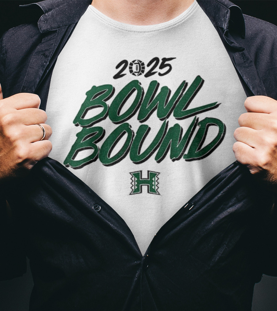2025 Hawaii Rainbow Warriors Bowl Bound H Logo T-Shirt