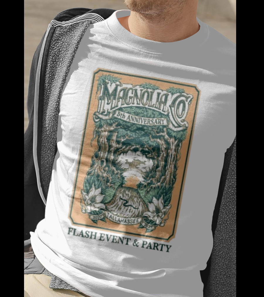 Magnolia Co 5th Anniversary 2025 Tallahassee Flash Event Party T-Shirt