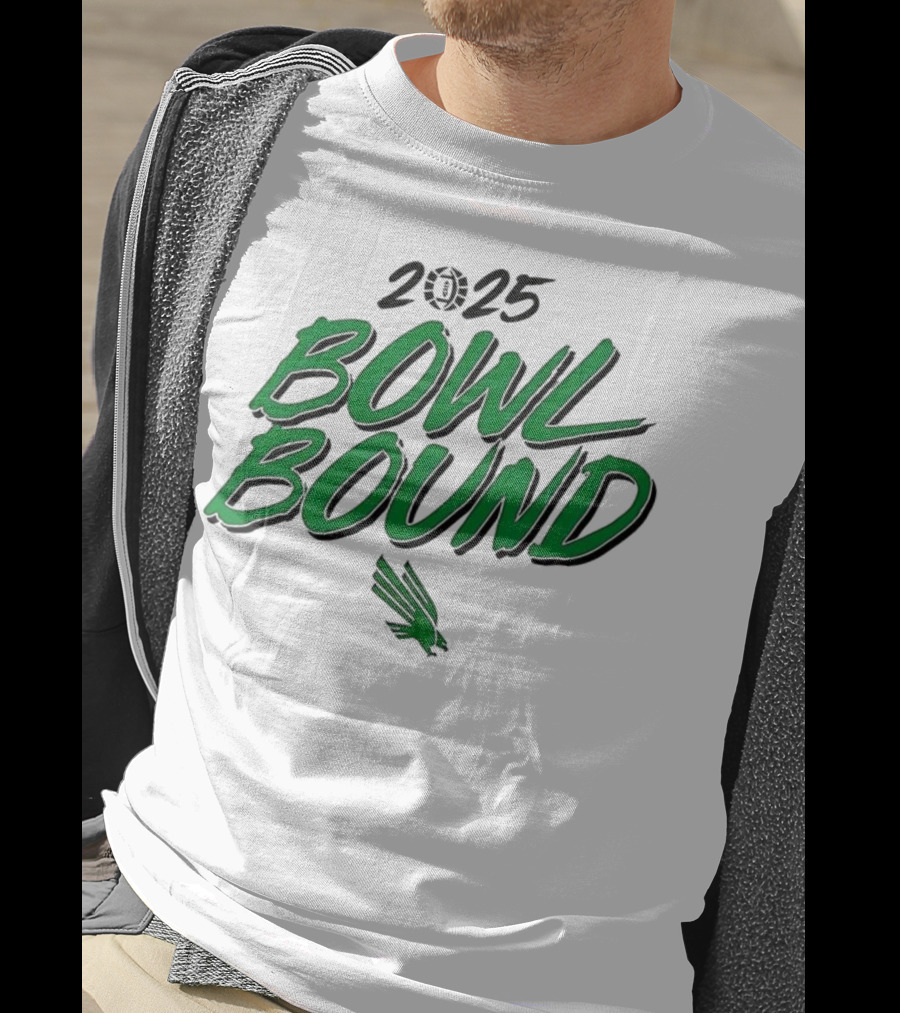 North Texas Mean Green 2025 Bowl Bound Football Team Enthusiasts Apparel T-Shirt