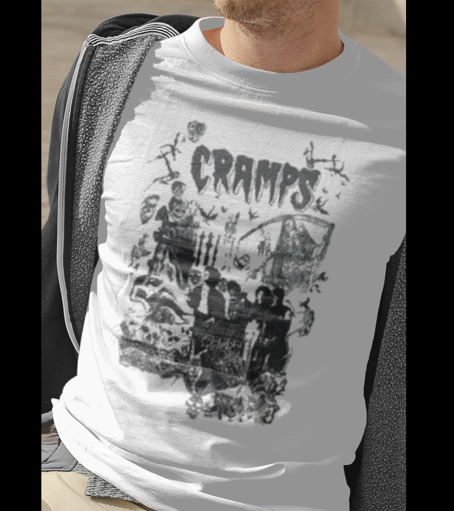 Cramps Punk Rock Psychobilly Tour 1982 Bad Music For Bad People T-Shirt