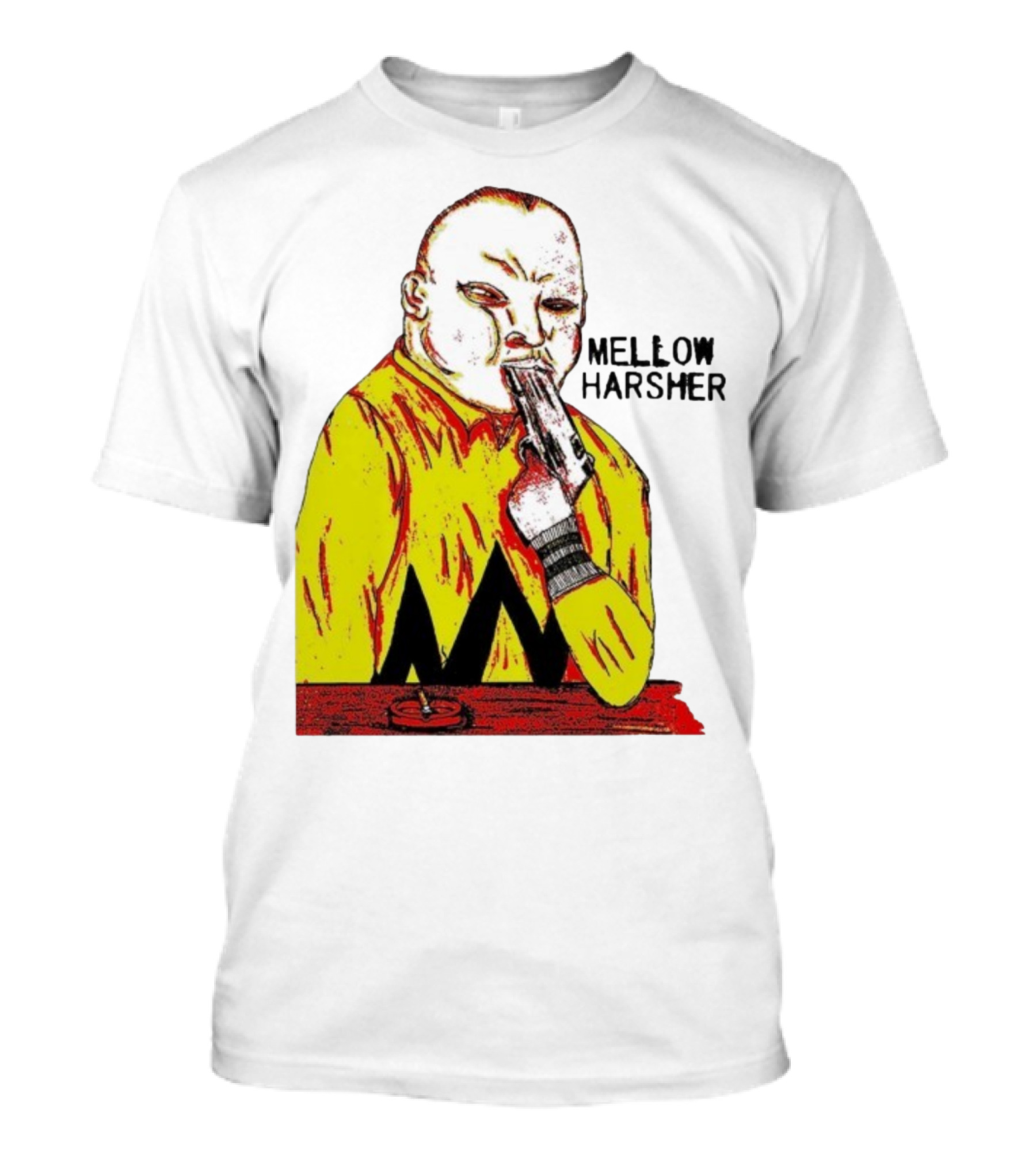 Shattered Dreams Mellow Harsher Yellow Red Illustration T-Shirt