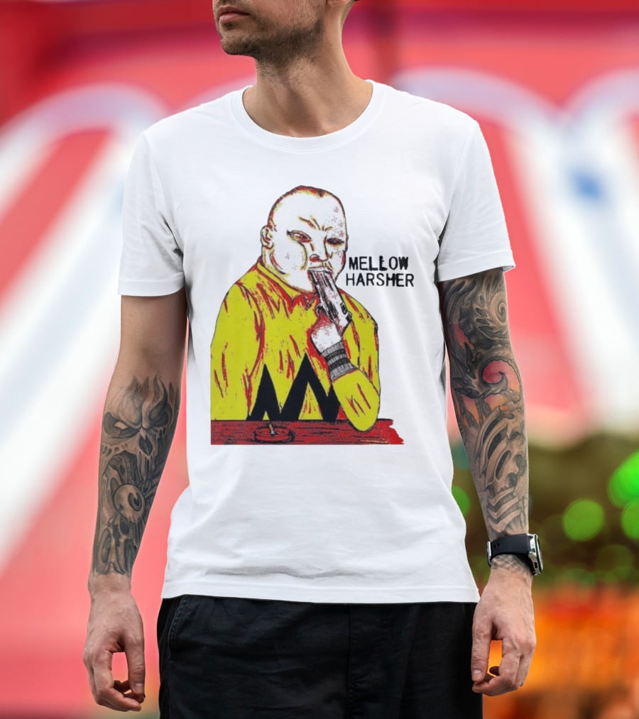 Shattered Dreams Mellow Harsher Yellow Red Illustration T-Shirt