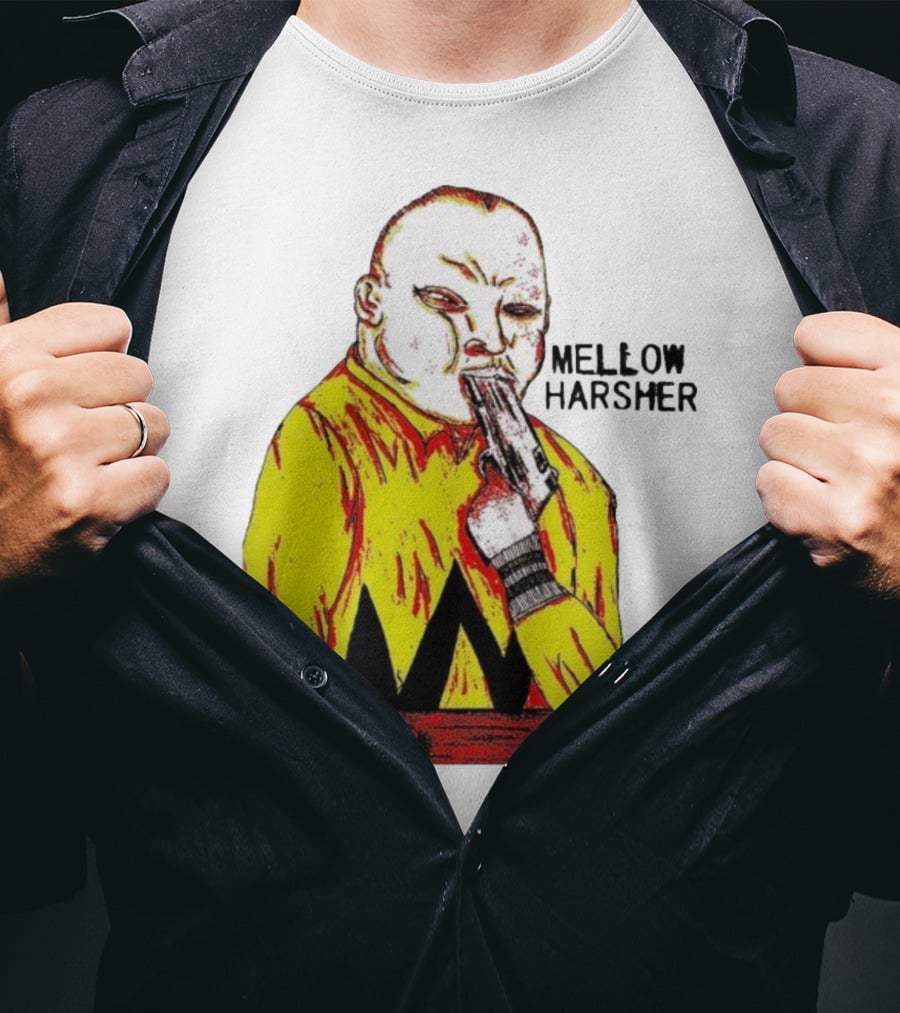 Shattered Dreams Mellow Harsher Yellow Red Illustration T-Shirt