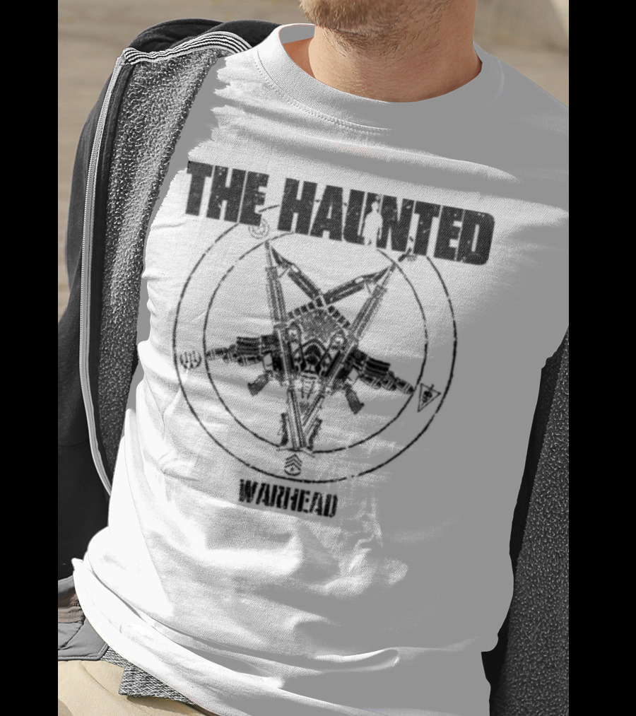 The Haunted Warhead Occult Symbolic Skull And Gun Emblem T-Shirt
