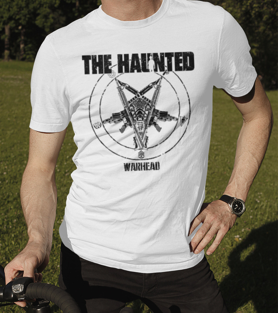 The Haunted Warhead Occult Symbolic Skull And Gun Emblem T-Shirt