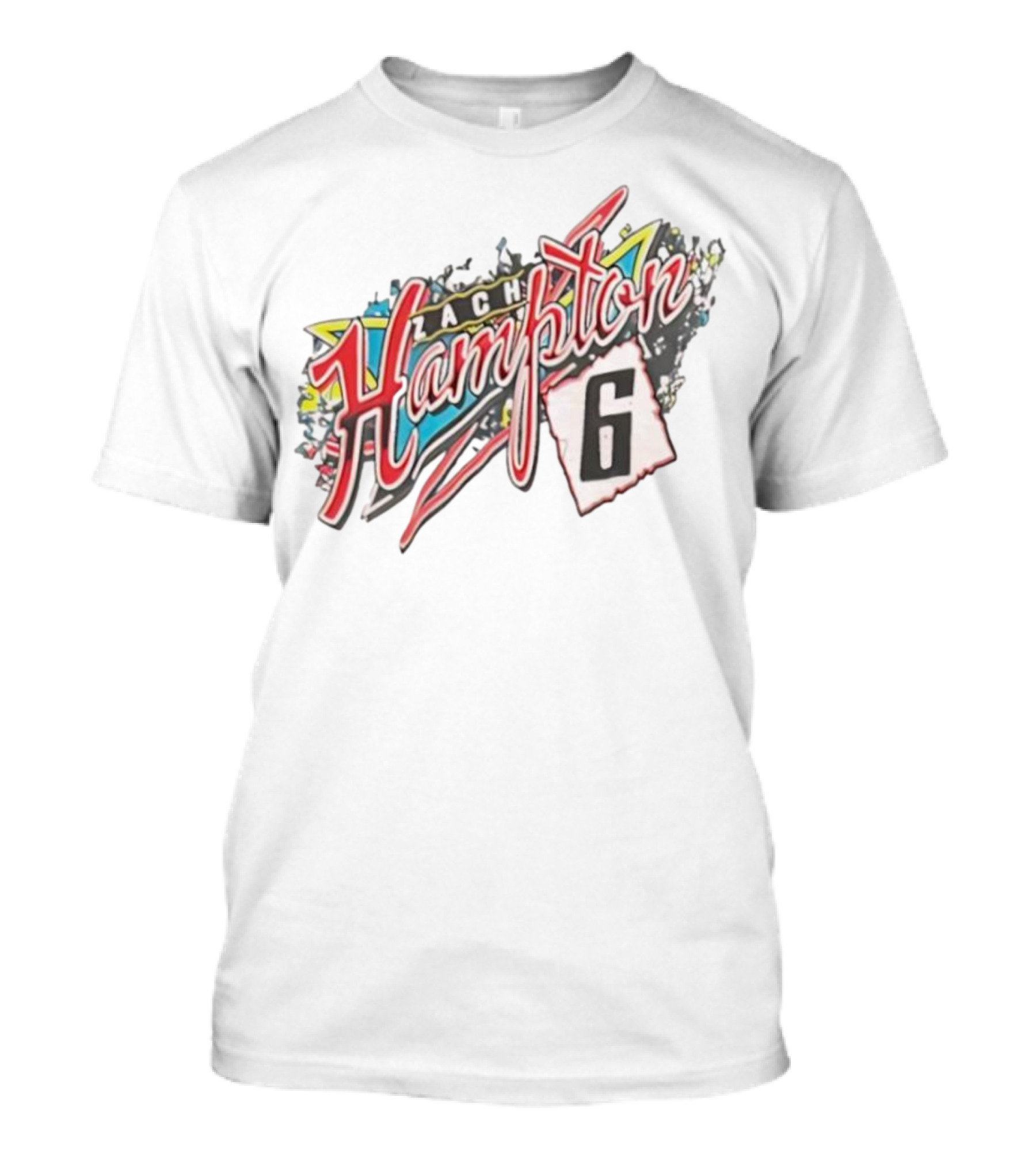 Zach Hampton 6 Vibrant Indiana Style Retro Graffiti T-Shirt