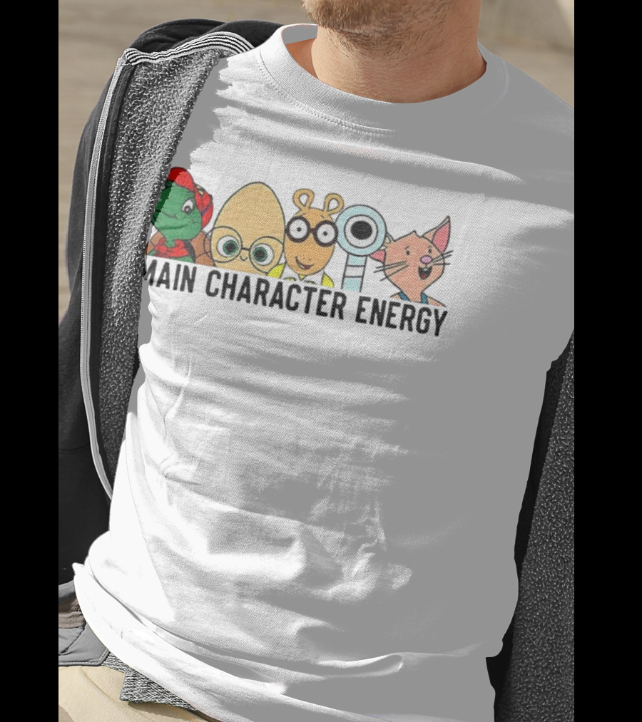 Main Character Energy Arthur Franklin Moomintroll Max And Ruby Children's Books Cartoon T-Shirt
