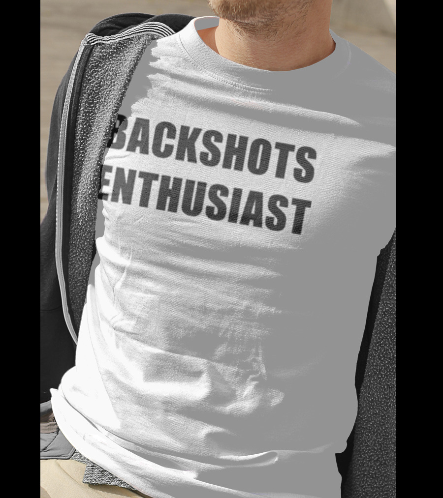 Backshots Enthusiast Statement Typography Bold Text T-Shirt