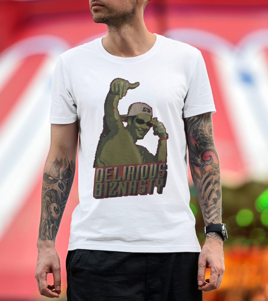 Delirious Biznasty Graphic With Man In Sunglasses And Cap T-Shirt