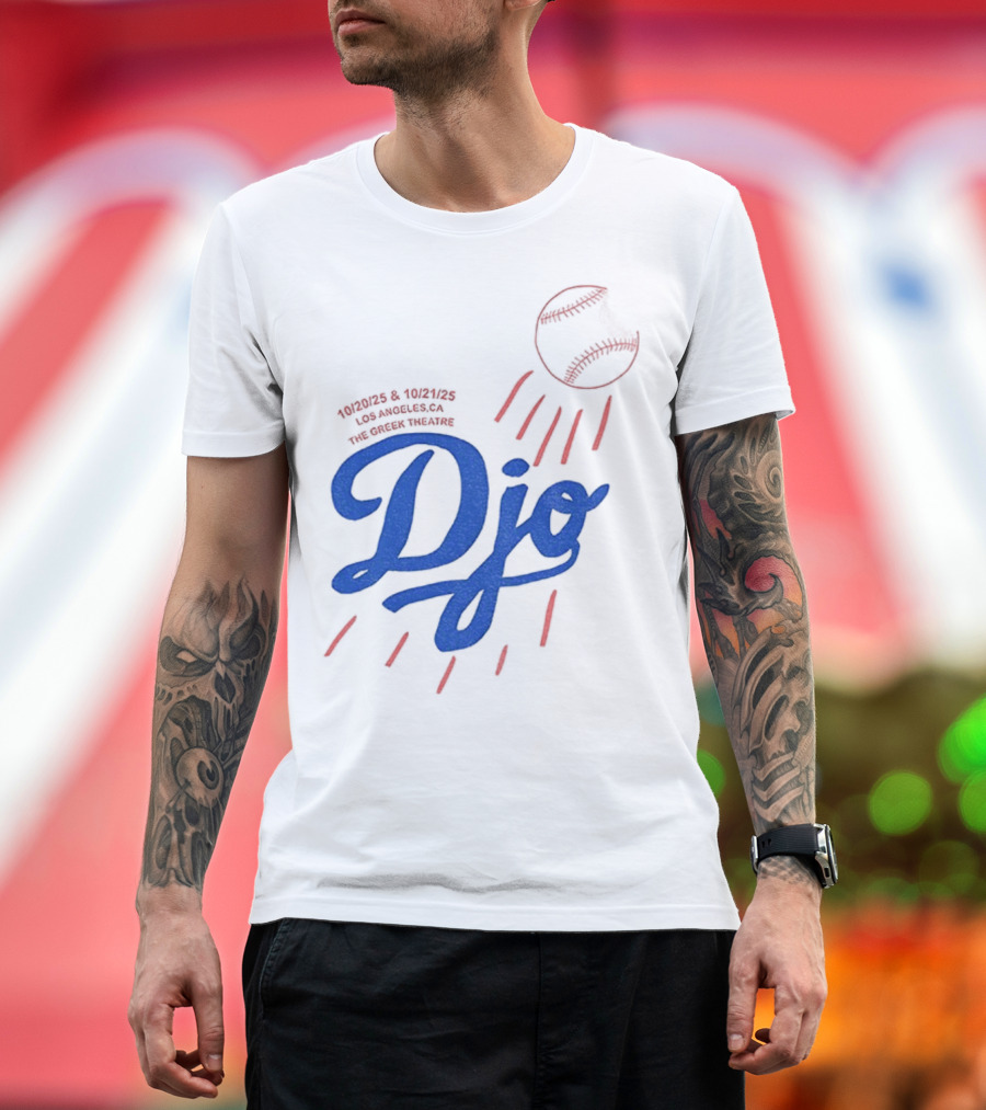 Djo Greek Theatre Los Angeles Dodgers CA Oct 20 2025 Tour T-Shirt